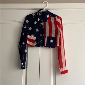 American flag crop top